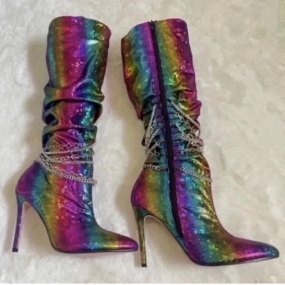 New beautiful Rivet High Heels Shoes 6